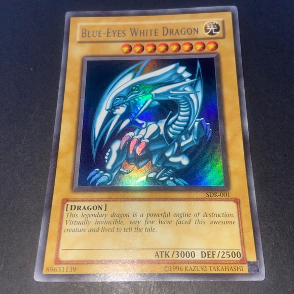 yugioh Other Yugioh Blue Eyes White Dragon Holographic Card Poshmark